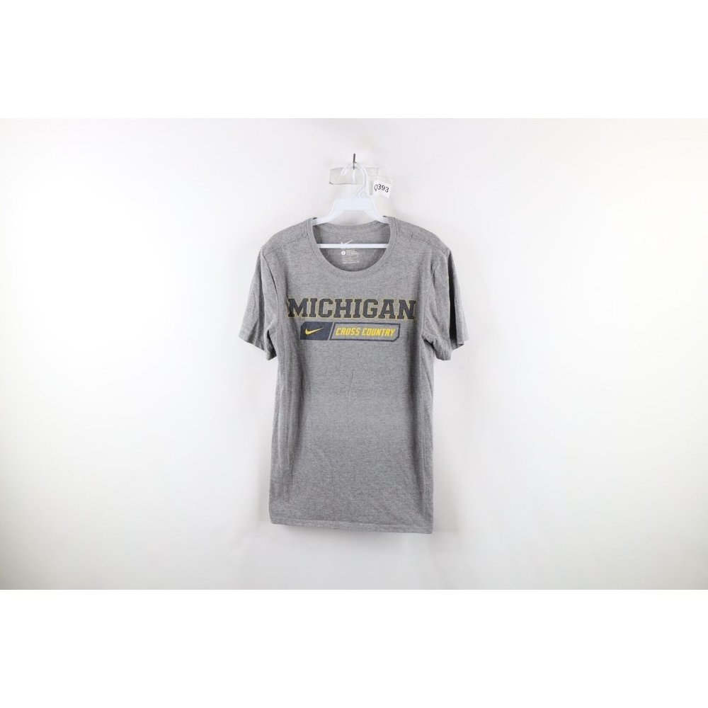 Nike Mens Small Faded Team Issued University Of Michigan Cross Country T-Shirt